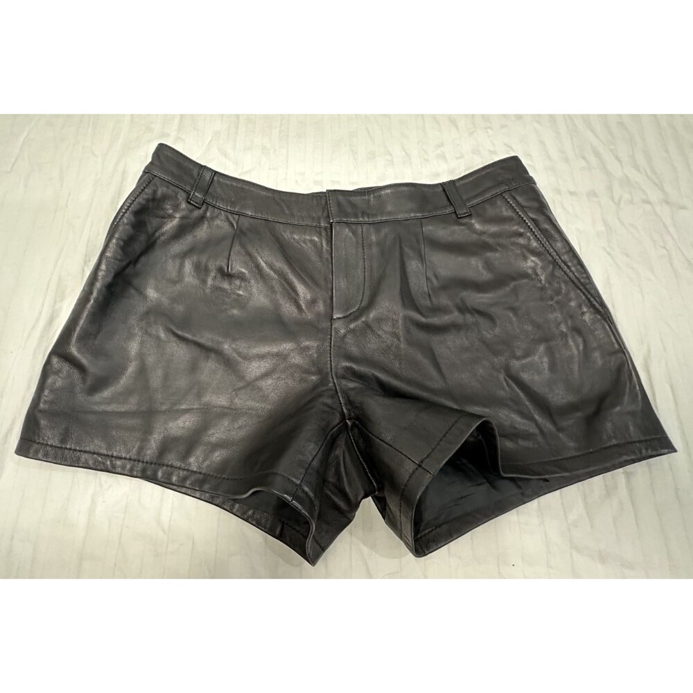 HALOGEN WOMENS FAUX LEATHER SHORTS SIZE 6